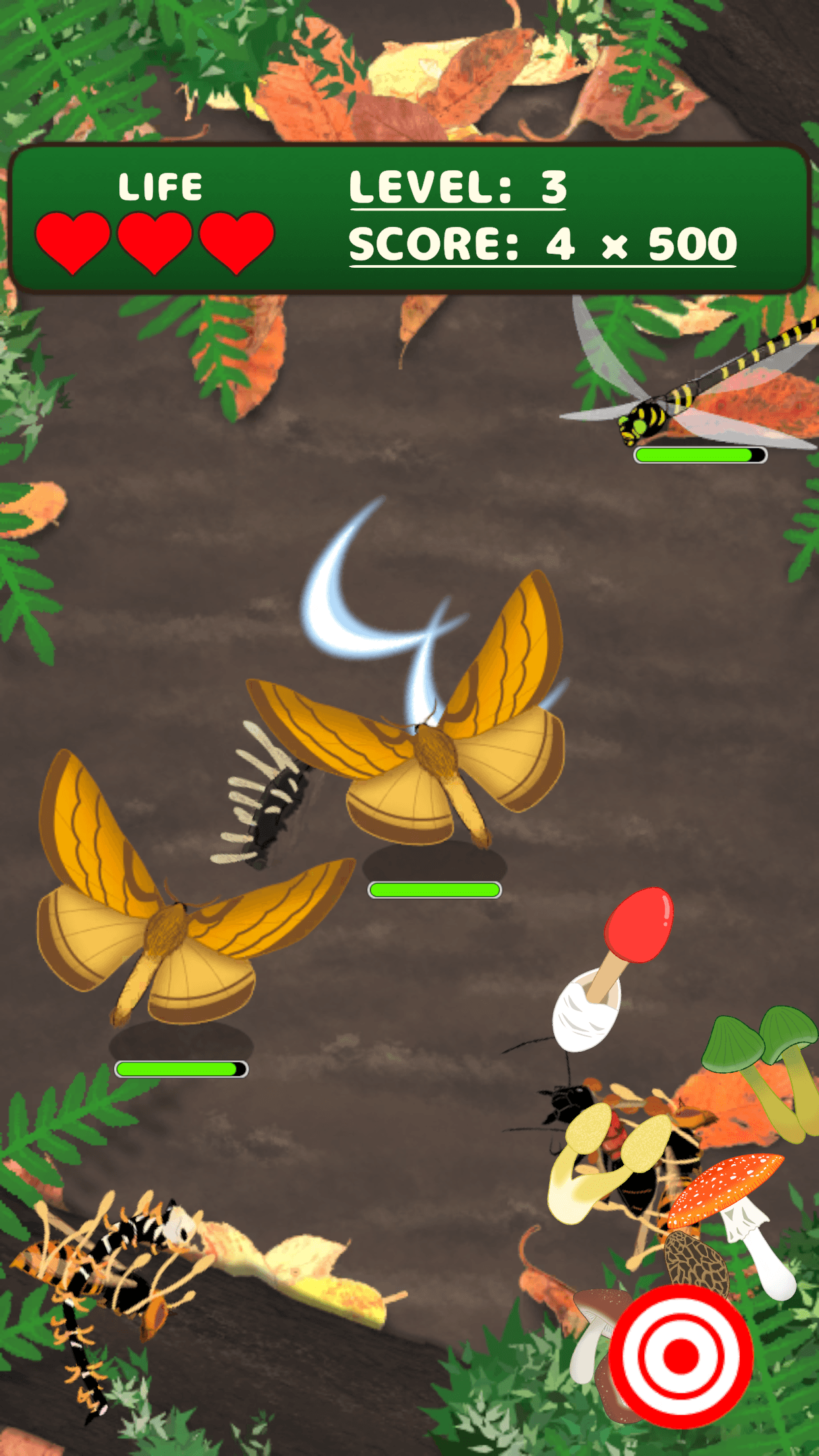 キノコまみれプレイ画面_レベル3